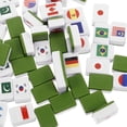 thumbnail image 3 of WHAMVOX 48PCS Game Blocks Family Party Games Mahjong Tiles Set with Colored Flags for Easy Recognition, 3 of 8