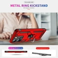thumbnail image 6 of ELEHOLD Hybrid Rugged Case for Motorola Moto G Stylus 5G (2025) Full Body Protection with Metal Magnetic 360° Rotating Ring Holder Kickstand Shockproof Heavy Duty Case for Moto G Stylus 5G (2025),Red, 6 of 6