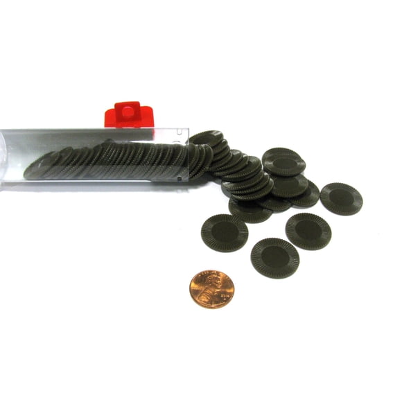 Koplow Games Mini Ficha De Póquer Marrón, Tubo De 7/8 Pulgadas, 50 Unidades