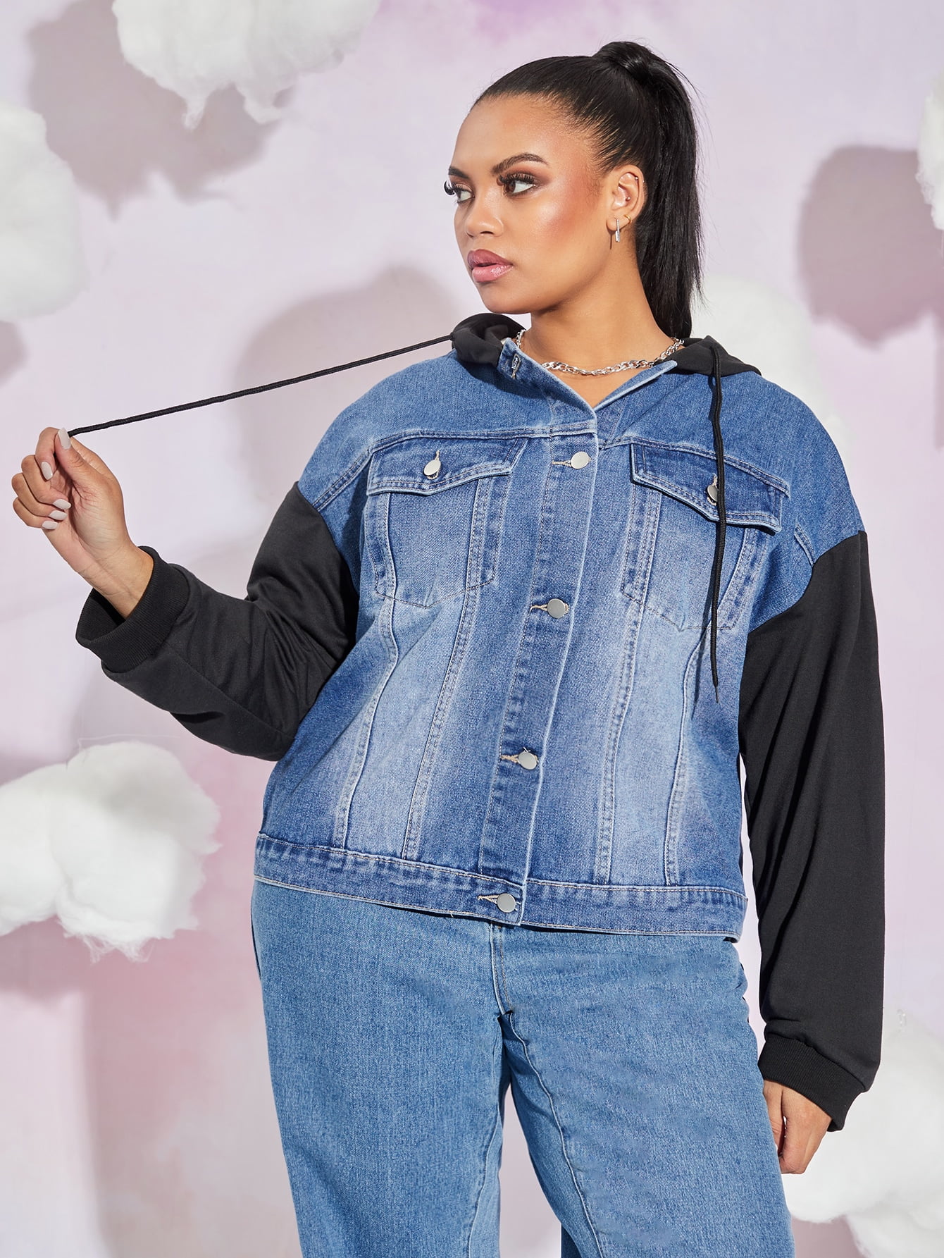 Casual Women's Plus Size Colorblock 
