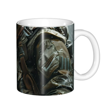 

Yiaed Surreal Panda Warrior Print Ceramics Coffee Large Handle Design Extra Large Tea and Coffee Cup for Office and Home Mugs