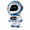 White, variant on Astronaut AI Smart Speaker Alarm Clock with WiFi Bluetooth Dual Mode, Voice Recognition, TF Card AUX Input, Dynamic Expression Display, Multi-Scenario Home Audio Clock with Long Lasting Battery