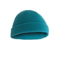 thumbnail image 1 of Qarigey Gorro de punto, gorro de lana, gorro cálido, mano de obra fina, transpirable, Unisex, para hombre, suave, lavable, para exteriores, suministros Sombreros Azul pavo real/M, 1 of 6