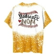 thumbnail image 3 of DeHolifer T Shirt for Women Short Sleeve Crewneck Baseball Mom Loose Casual Printed T Shirt Summer Fashion Sport Tee Tops Yellow S, 3 of 5