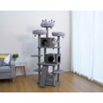 thumbnail image 3 of Home4Cat 74.2" 9-level Extra-Large Cat Tree – Multi-Activity Tower for Multi-Cat households, Gray, 3 of 8