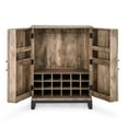 thumbnail image 4 of Pemberly Row Fixed Shelves Transitional Wood Bar Cabinet in Antique Gray, 4 of 10