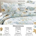 thumbnail image 7 of Jessy Home Ocean Beach Quilts Set Queen/Full Size Conch Seashell Starfish Seaweed Bedspreads Coastal Bedding, 7 of 7