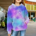 thumbnail image 3 of Mercatoo Girls Boys Hoodies Cute ??2k Tie Dye Print Sweatshirt Casual Comfy Soft Long Sleeve Pullover Toddler Fall Winter Warm Clothes, 3 of 7