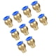 thumbnail image 2 of Riwesomey Conector de manguera neumática de interfaz roscada para el hogar, 10 piezas, accesorios de fijación de conectores de latón para Herramientas y ferretería PC8-01, 2 of 6