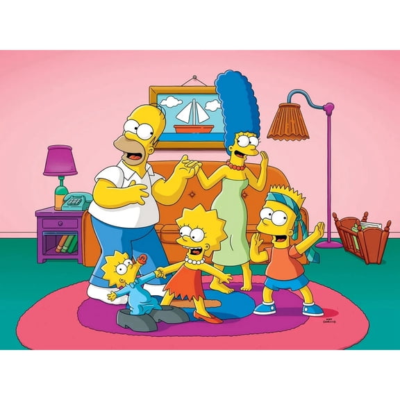 The Simpsons Diamond Painting Set (for Adults) 5D DIY Anime Diamond Art Set (for Beginners) Round Full Diamond Diamond Painting Gemstone Art Crafts (Home Wall Decoration Gift)