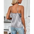 thumbnail image 5 of Zeagoo Women's Silk Satin Tank Tops Adjustable Spaghetti Strap Camisole V Neck Causal Basic Blouse, 5 of 5