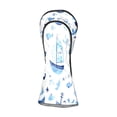 thumbnail image 6 of Golf Head Covers Blue Sailboat Pattern for Driver, Wood & Hybrid, Premium Waterproof PU Leather with Plush Lining, Nautical Golf Gifts, 6 of 10