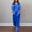 Blue, variant on Women Casual Solid Half Sleeve Shirt Belt Contrast Pocket Drawstring Trousers Pants Set Womens Dress Pants plus Size Suit for Women Dressy Pants Suits Work Out Outfits Women's plus Suits Womens