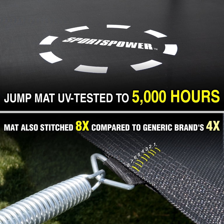 Tumugi TruJump 12' Heavy Duty Trampoline with Safety Enclosure & UV