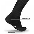 thumbnail image 4 of ChYoung Combed Cotton Football Socks (Youth & Adult) Ankle Support Padded Knee High, Black, 4 of 7