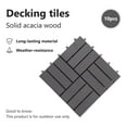 thumbnail image 4 of vidaXL Decking Tiles 10 pcs Gray Wash 11.8"x11.8" Solid Acacia Wood, 4 of 8
