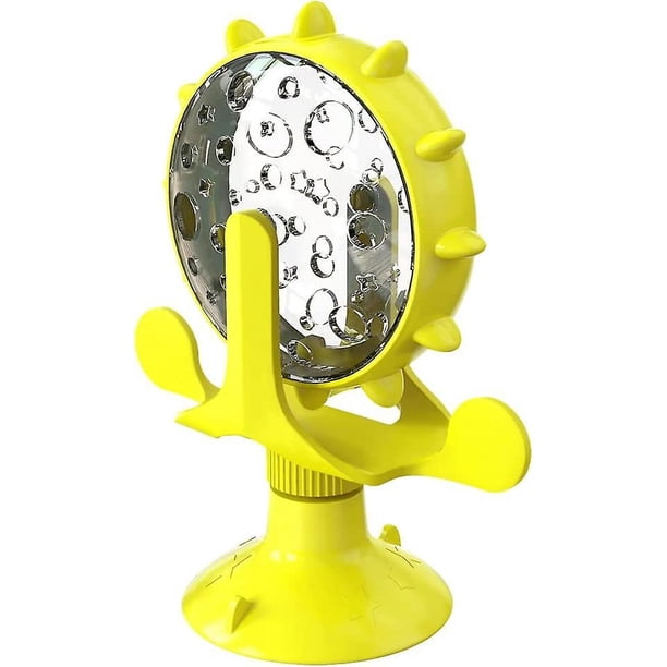 Juguete interactivo para gatos, Molino de viento para gatos, Dispensador de golosinas para gatos, Comedero interactivo para gatos, Ventosa fuerte Verde