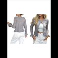 thumbnail image 3 of Suéteres Tipo Cárdigan con Botones para Mujer, Ligeros, de Larga, Cuello Redondo, de Punto, de Verano, con Abertura Frontal Gris M, 3 of 7