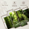 thumbnail image 6 of Elephant Stock Into The Jungle Wall Art - Horizontal Multi Panel Canvas - Living Room Wall Decor - Nature Multi Panel - Black And Green Decor - 84" x 54", 6 of 8