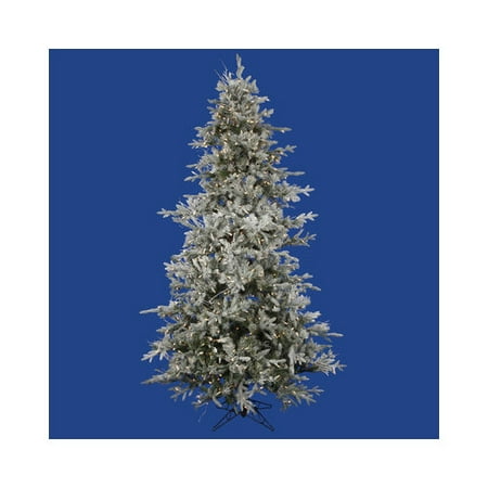 Vickerman Co. Frosted Wistler Fir 7.5' Green Artificial Christmas Tree with 750 Clear Lights with Stand