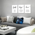 thumbnail image 6 of Bible Verses Canvas Wall Art, Faith Hope Love Wall Decor, Inspirational Christian Wall Art, Minimalist Canvas Print Artwork Framed Set for Bedroom Living Room Wall Decor (12x16 Inch x3pcs)\u2026, 6 of 6