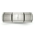 thumbnail image 4 of Chisel  Stainless Steel Polished and Brushed 0.05pt. Diamond 8mm Band 11, 4 of 5