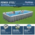 Bestway Steel Rectangular Deep Above Ground Pool Set, 24' x 12' x 52 ...