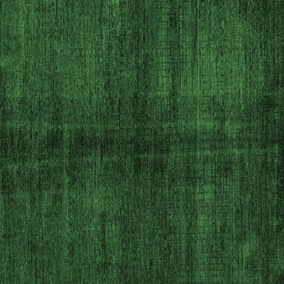 Ahgly Company Indoor Square Abstract Emerald Green Modern Area Rugs, 6' Square