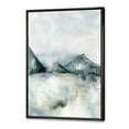thumbnail image 3 of Designart 'Dark Blue Mountain Landscape Winter Minimalistic' Modern Framed Canvas Wall Art Print, 3 of 5
