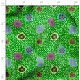 thumbnail image 2 of Soimoi Lightweight Cotton Voile Fabric, Green- Floral Print, Unstitched Material- 42 Inch Width, Ideal For Making Summer Dresses, Blouses, Scarves, Sheer Curtains, Garment Linings, 1 Yard, 2 of 6