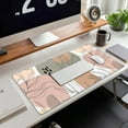 thumbnail image 3 of Desk Mat Abstract Boho Large Mouse Pad,Brown Grey Pink Aesthetic Mouse Pad Extended Full Desk Gaming Mousepad XXL Long Keyboard Mouse Mat Desk Pad 31.5X15.7 Desk Accessories for Women Girls, 3 of 6
