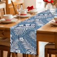 thumbnail image 4 of Table Runners 36 Inches Long Dress Scarves, Navy Palm Tree Farmhouse Kitchen/Dining Table Decor Table Runner, Short Coffee Tablerunners, Summer Tropical Plants Leaves Vintage Flowers 13x36 Inch, 4 of 8