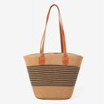 thumbnail image 1 of Granjero Gordo Bolso de hombro tejido para mujer, bolso de mano tejido y bolso de cosméticos, bolso de mano tejido elegante para playa de verano, bolsos de hombro de 9 x 10,6 x 3,93 pulgadas (B), 1 of 5