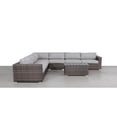 thumbnail image 3 of Living Source International 8-piece Rattan Sectional Set with Cushion - Espresso, 3 of 5