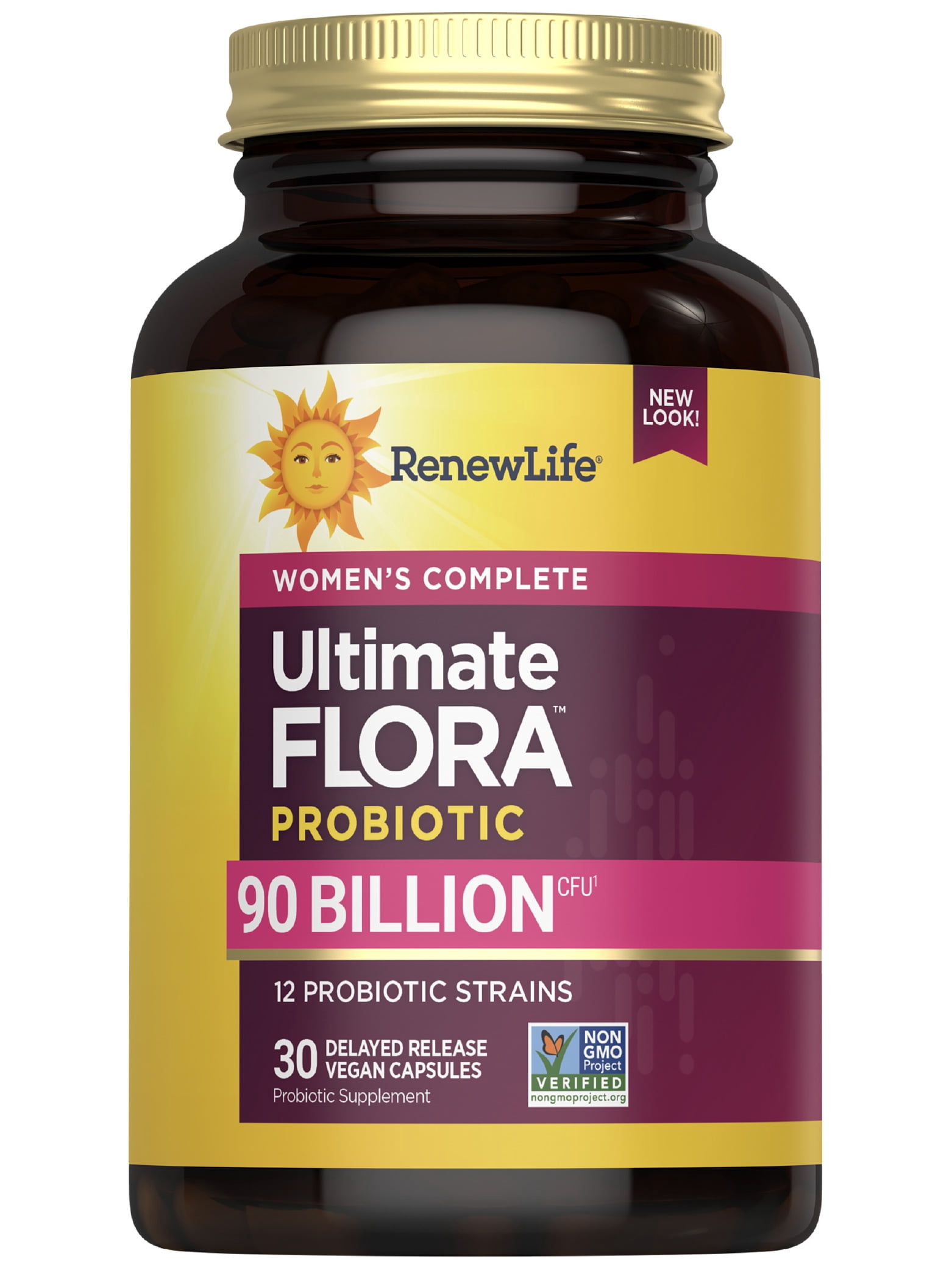 Women's Ultimate Flora Probiotic Supplement | 30 Vegetarian Capsules | 90 Billion CFU | by Renew Life