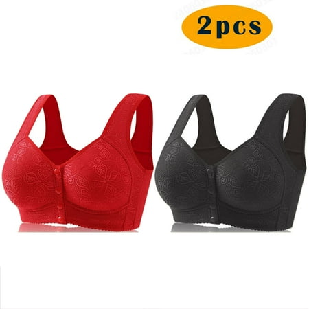 Kmdttou Shaper-mint Bra Push-Up Full Coverage Comfort Supportive Bra Fashion Sexy Non Steel Front Buckle Style Underwear