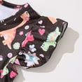 thumbnail image 3 of Toddler Girls Dinosaur Dress Flutter Sleeve Summer Casual Clothes 2-3T, 3 of 4