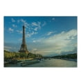 thumbnail image 3 of Eiffel Tower Cutting Board, Sunset over Eiffel Tower and Seine River Paris France Nature Scene, Decorative Tempered Glass Cutting and Serving Board, Small Size, Yellow Green Blue, by Ambesonne, 3 of 5