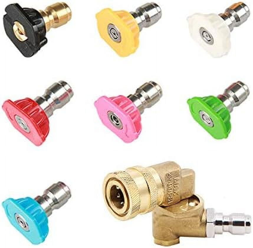 Conector Giratorio Para Hidrolimpiadora - 2 Unidades, Acero Inoxidable, 0.95cm NPT, Hasta 4500 PSI