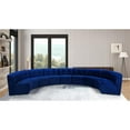 thumbnail image 2 of Maklaine 9-Piece Modular Contemporary Velvet Sectional Sofa - Navy, 2 of 7