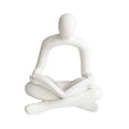 thumbnail image 3 of Estatua de abstracto moderno, escultura artesanal, decoración de resina, personaje artístico para regalos de cumpleaños, decoración de Lectura blanca perfecl Estatuilla abstracta, 3 of 8