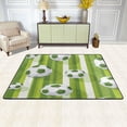 thumbnail image 3 of Area Rugs 36"x24" Indoor Non-Slip Wear Resistant Floor Mats Soft Large Carpets for Living Room Bedroom Home Decor Washable Rug Green Footballs Pattern, 3 of 7