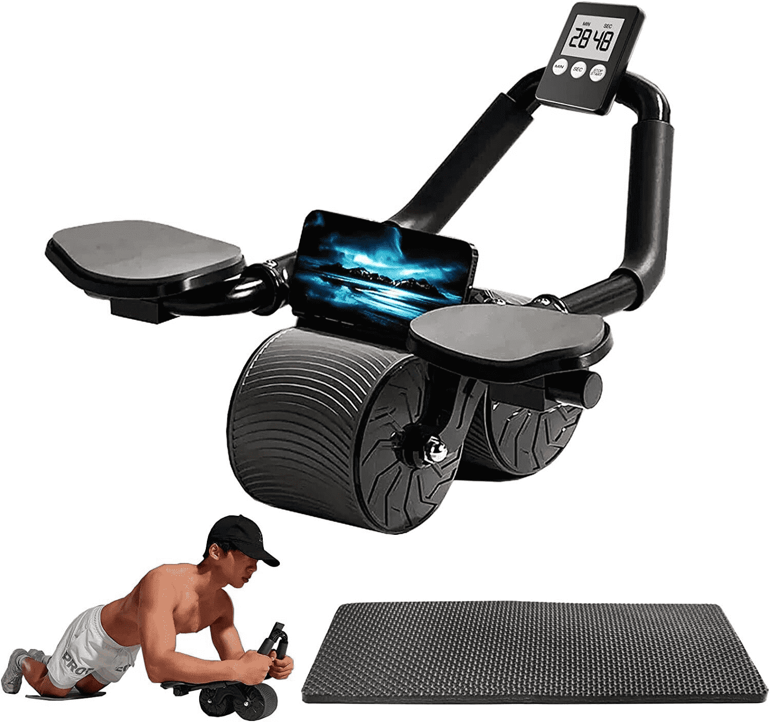 bigzzia Foldable Ab Machine, Abdominal Exercise Machine