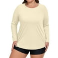 thumbnail image 2 of Sun Protection Clothing Women Sun Protection Long Sleeve Swim Tops Lightweight Hiking Athletic Shirt, 2 of 5