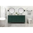 thumbnail image 6 of Elegant Decor Bennett 72" Aluminum MDF Double Bathroom Vanity in Green, 6 of 8