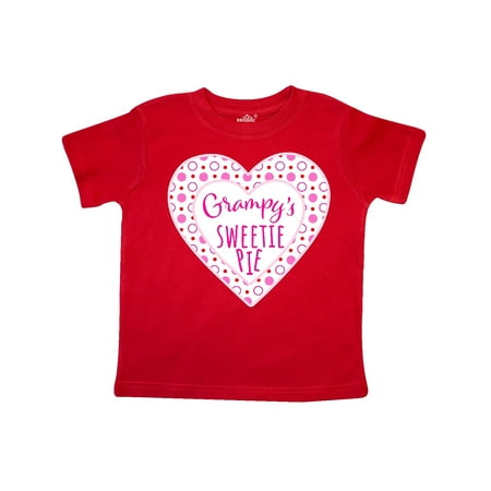 

Inktastic Grampy s Sweetie Pie with Pink Hearts Gift Toddler Boy or Toddler Girl T-Shirt