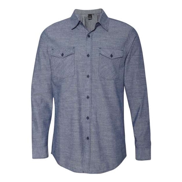 Camisa de cambray de manga larga Burnside.B8255 - XXX-Large - Denim claro BURNSIDE 8255