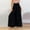 Black, variant on Idoravan Womens Fashion Summer Solid Casual Button Pocket Elastic Waist Long Pants