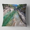 thumbnail image 2 of Designart Ponte Dei Salti Val Verzasca - Landscape Photo Throw Pillow - 16x16, 2 of 5