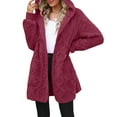 thumbnail image 3 of Ounisa Womens Cable Knit Hooded Long Cardigans Open Front Slouchy Cardigan Sweater Trench Coat Jacket with Pockets, 3 of 7